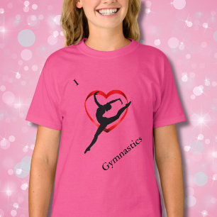 T-shirt Coeur de gymnaste pour filles
