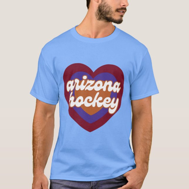 T-shirt Coeur de hockey inspiré par Arizona Coyotes (Devant)