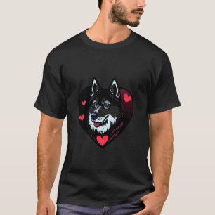 T-shirt Cœur de Husky drôle de la Saint-Valentin