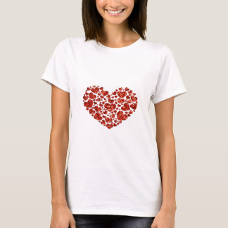 T-shirt coeur de jour des valentines