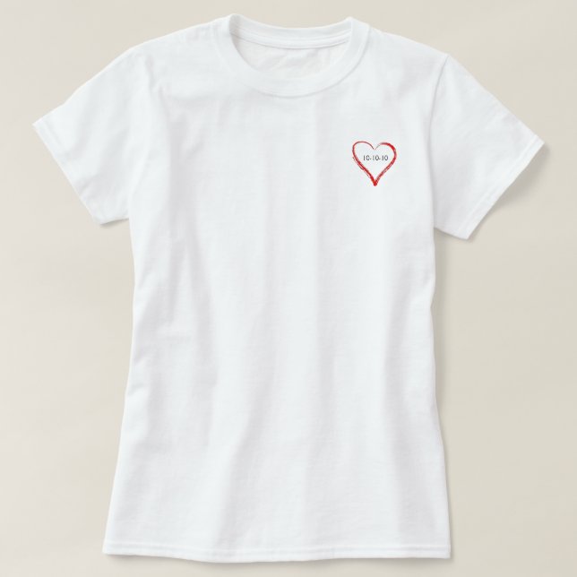 T-shirt Coeur de la matière (Design devant)