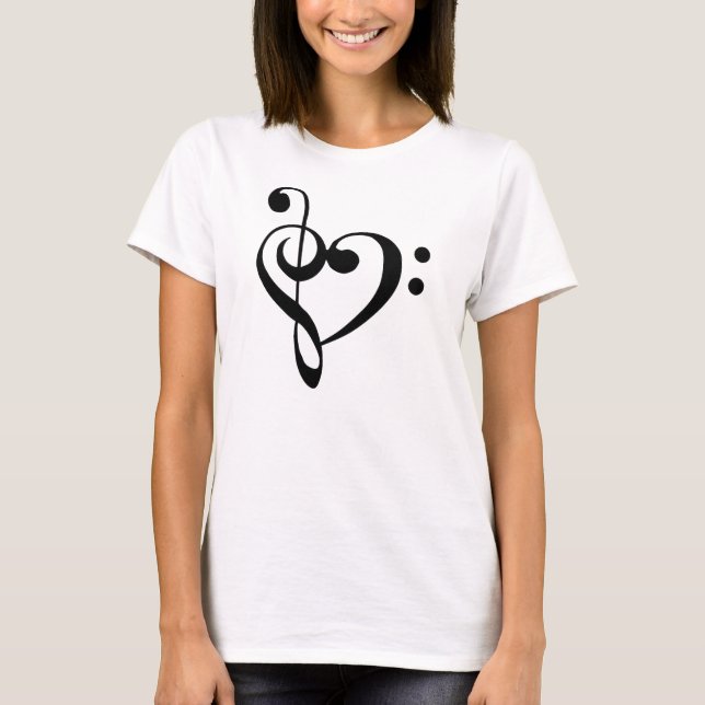 T-shirt Coeur de la musique (Devant)