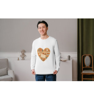 T-shirt Cœur de l'amoureux des livres   Conception d'esthé