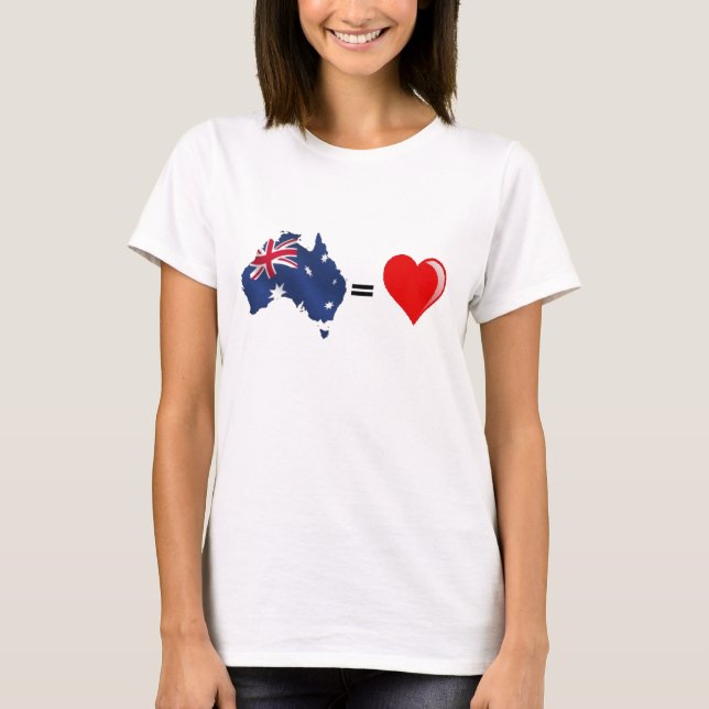 T-shirt coeur de l'australie (Devant)
