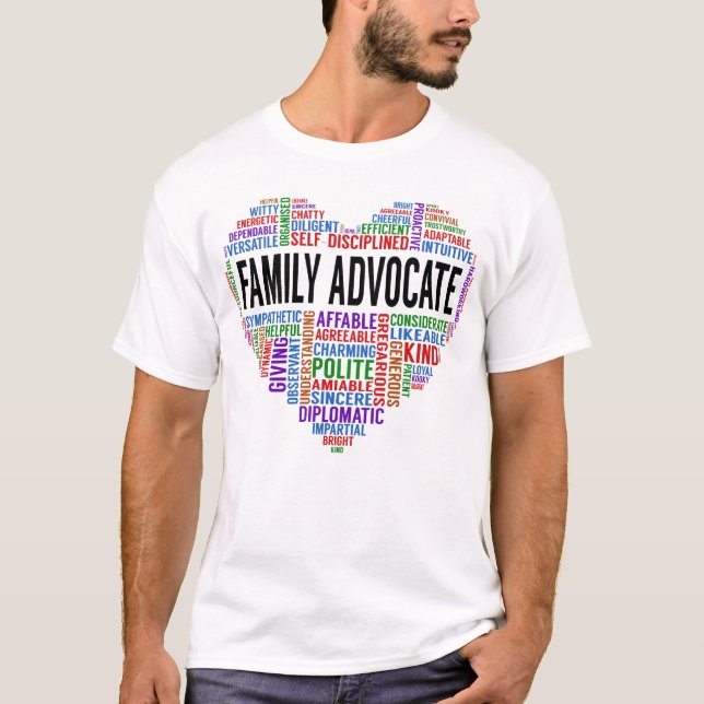 T-shirt Coeur de l'avocat de la famille (Devant)