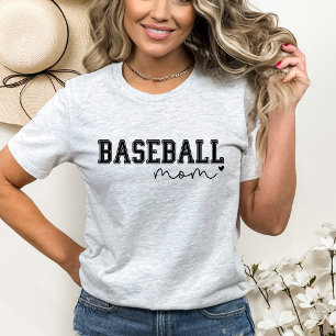 T-shirt Coeur de maman de baseball