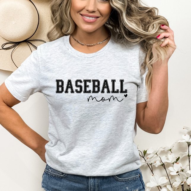 T-shirt Coeur de maman de baseball (Créateur téléchargé)