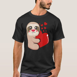 T-shirt Cœur de paresseux  Couple de partenaires amateurs 