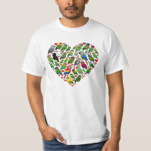 T-shirt Coeur de perroquet