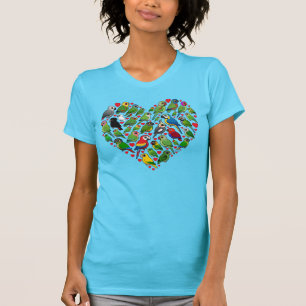 T-shirt Coeur de perroquet