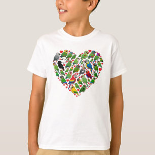 T-shirt Coeur de perroquet