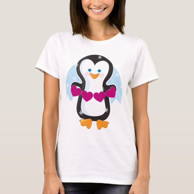 T-shirt Coeur de pingouin (Devant)