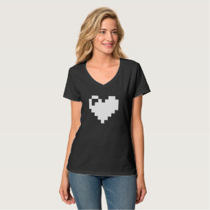 T-shirt Coeur de pixel 8 bits