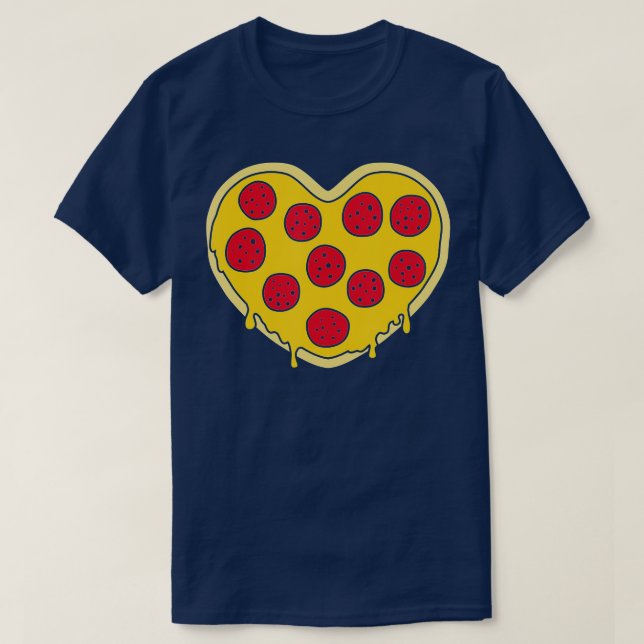 T-shirt Coeur de pizza (Design devant)