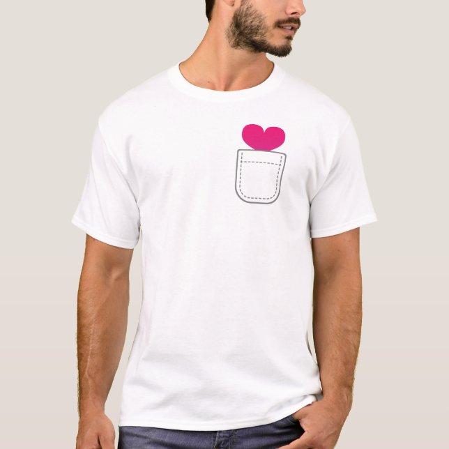 T-shirt Coeur de poche (Devant)