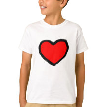 Coeur de rouge de griffonnage