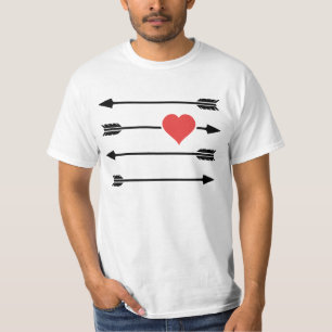 T-shirt Coeur de Saint-Valentin de la flèche du cupidon