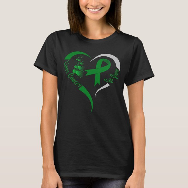 T-shirt Coeur de sensibilisation au cancer du foie devenez (Devant)