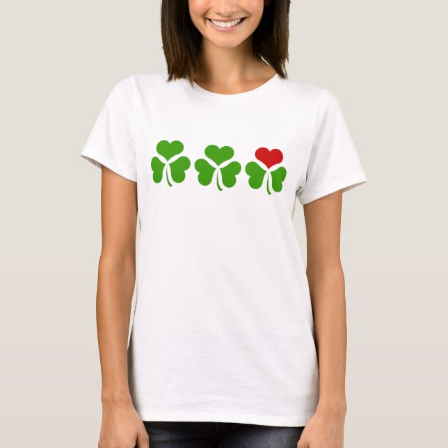 T-shirt Coeur de shamrock (Devant)