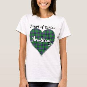 T-shirt Coeur de Tartan Clan Armstrong Plaid