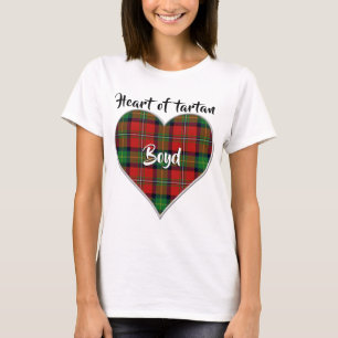 T-shirt Coeur de Tartan Clan Boyd Plaid