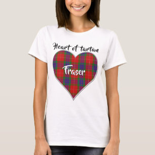 T-shirt Coeur de Tartan Clan Fraser Plaid