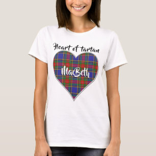 T-shirt Coeur de Tartan Clan MacBeth Plaid