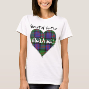 T-shirt Cœur de tartan Clan MacDonald Donald Plaid