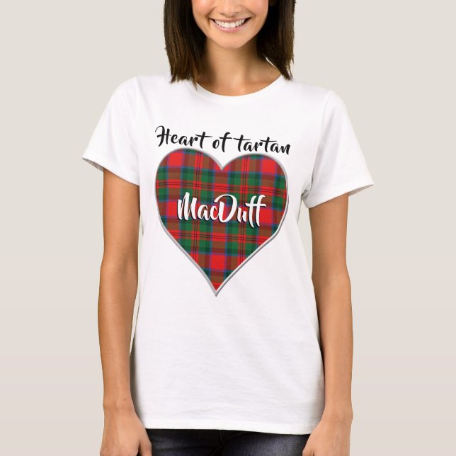 T-shirt Coeur de Tartan Clan MacDuff Plaid (Devant)