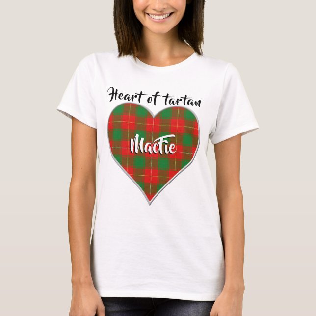 T-shirt Coeur de Tartan Clan MacFie Plaid (Devant)