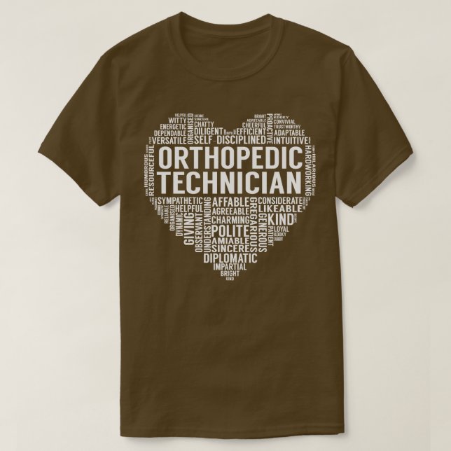 T-shirt Coeur de technicien orthopédique (Design devant)