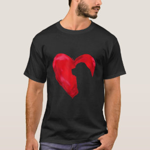 T-shirt Coeur de Terre  silhouette valentines cadeau de jo