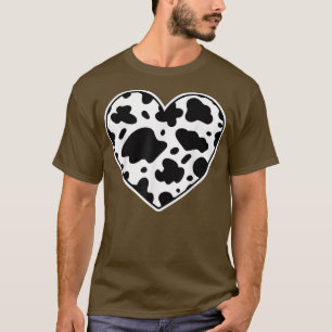 T-shirt Coeur de vache fermier Noir et blanc Amateurs de v