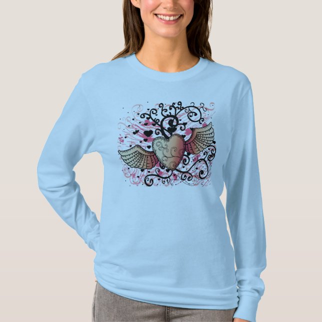 T-shirt coeur de vol (Devant)