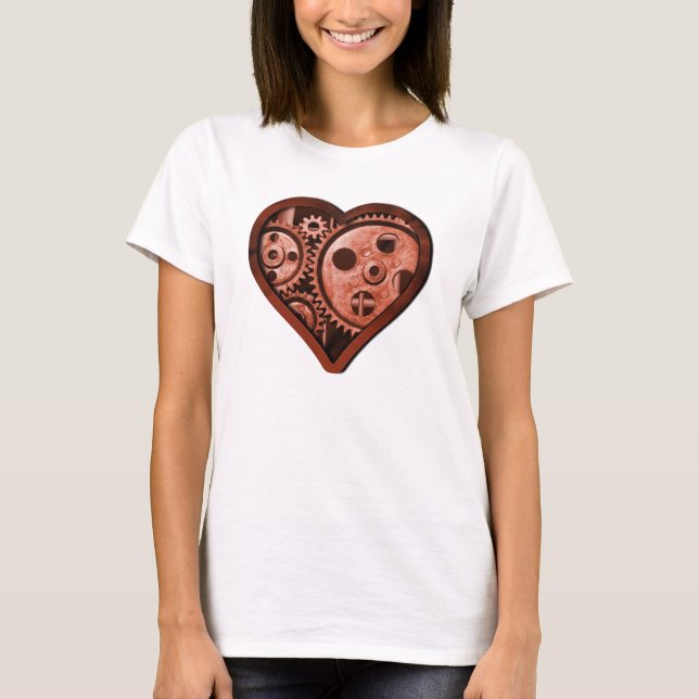 T-shirt Coeur d'engrenage Steampunk (Devant)