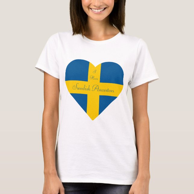 T-shirt Coeur des ancêtres suédois (Devant)