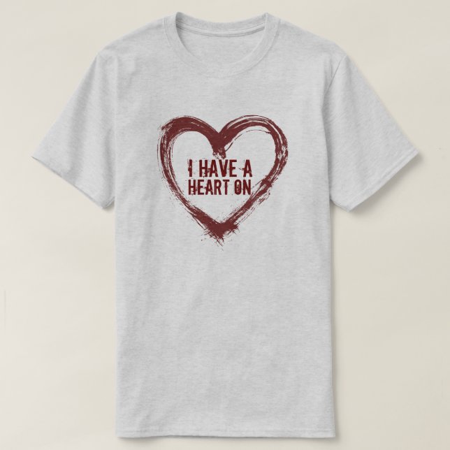 T-shirt Coeur dessus (Design devant)