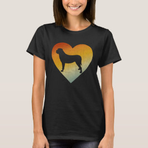T-shirt Coeur détendu Style Rétro Hommes Femmes Mastiff Ch