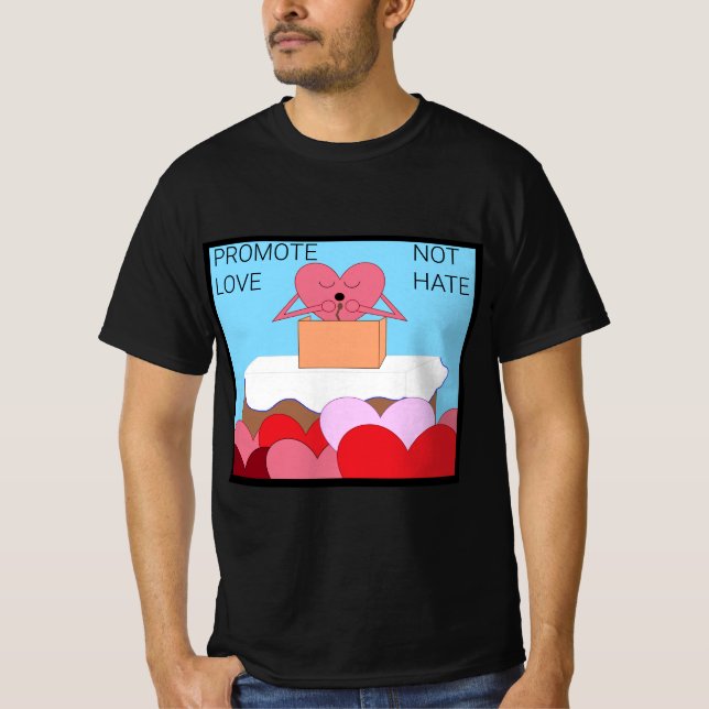 T-shirt Coeur Donner un discours sur l'amour (Devant)