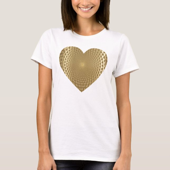 T-shirt Coeur doré prismatique (Devant)