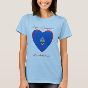 T-Shirt Cœur Drapeau de Guam