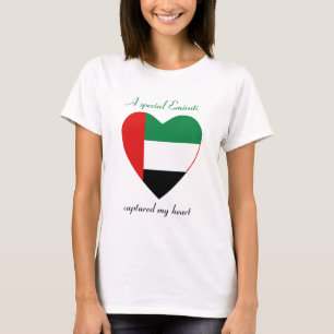 T-Shirt Cœur Drapeau des Émirats Arabes Unis