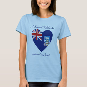 T-shirt Cœur Drapeau des Îles Falkland