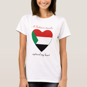 T-Shirt Cœur Drapeau du Soudan