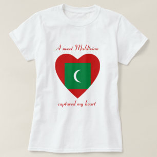 T-Shirt Cœur Drapeau Maldives