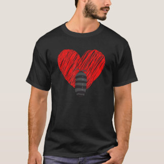 T-shirt Coeur drôle Roly Poly Design T Chemt