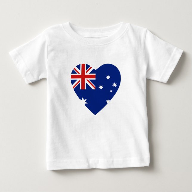 T-shirt Coeur du drapeau australien (Devant)