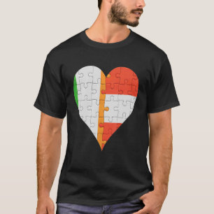 T-shirt Coeur du drapeau autrichien irlandais