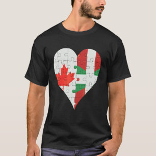 T-shirt Coeur du drapeau basque canadien