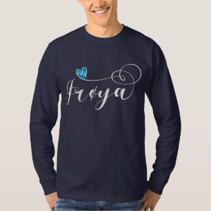 T-shirt Coeur du drapeau de Frøya, Trøndelag, Norvège T-sh